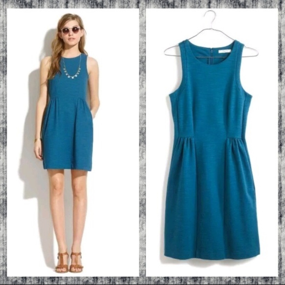 Madewell Keynote Ponte Knit Dress Teal Size XS